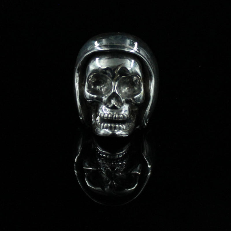 Biker Helmet Skull Ring