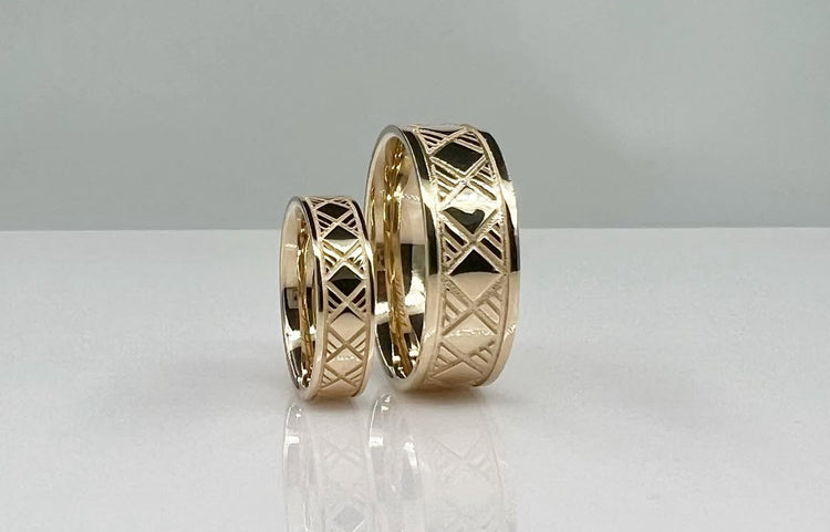 Philippine Patterned Wedding Bands