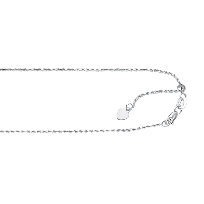 Silver 1.1mm Adjustable Wheat Chain