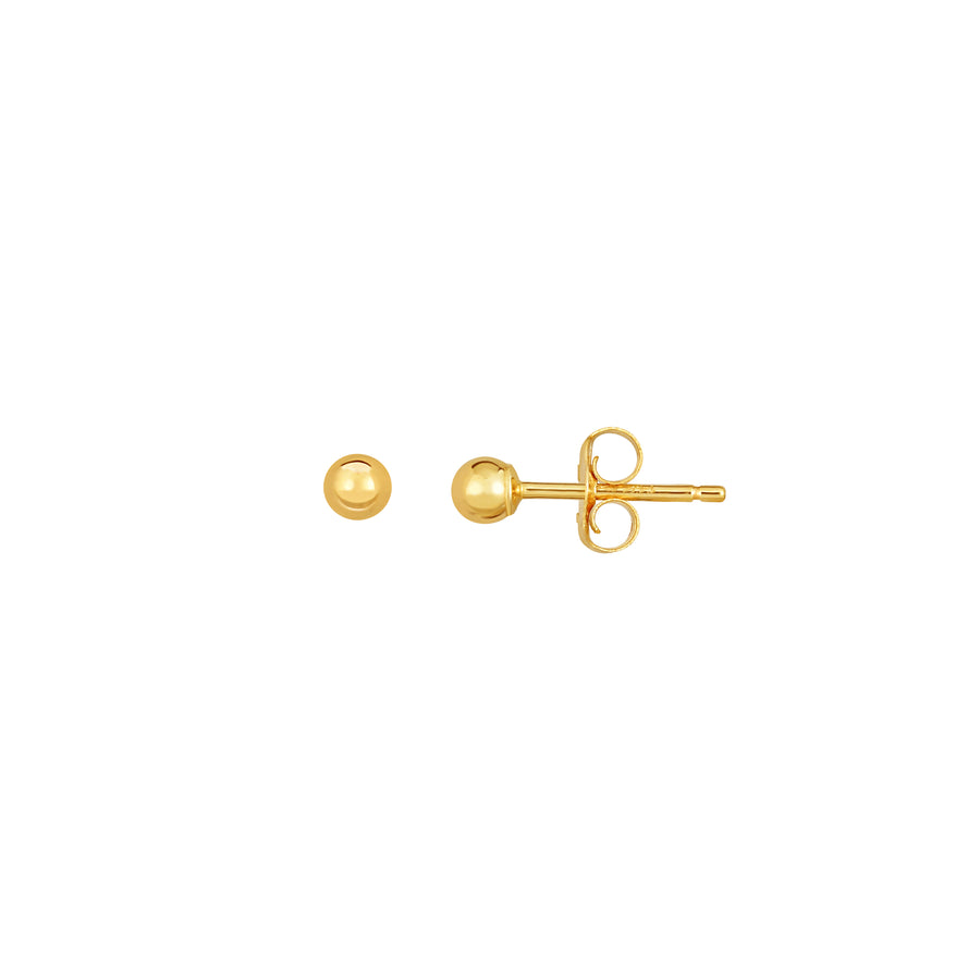 14 K GOLD POLISH BALL EARRING