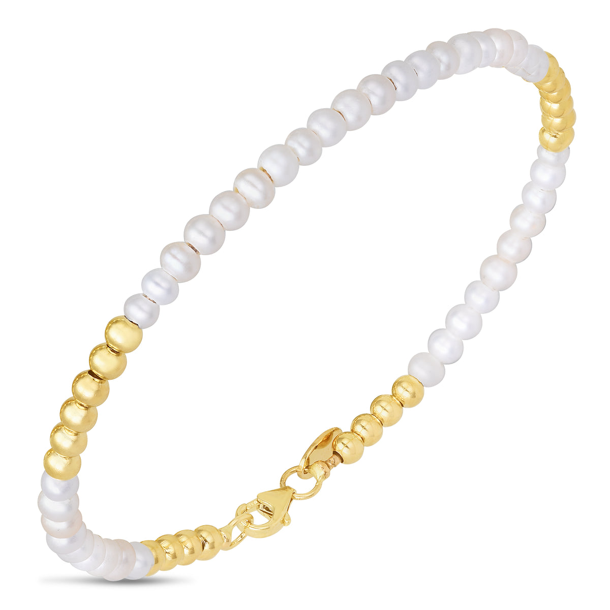14K Gold Pearl Pallina Bracelet