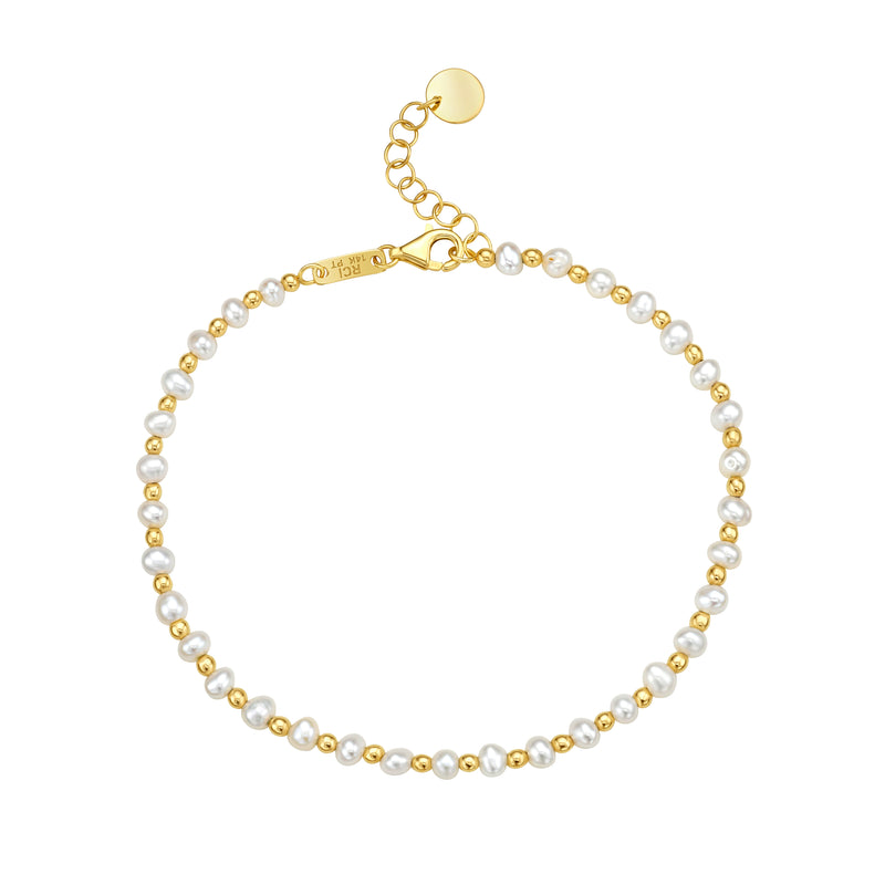 14K & Pearl Bead Chain
