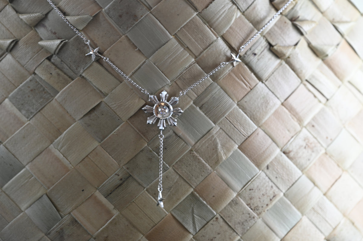 3 Stars & the Sun Necklace DIAMOND