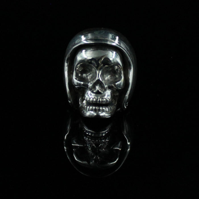 Biker Helmet Skull Ring