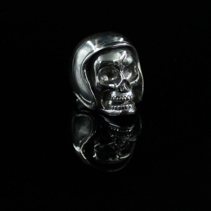 Biker Helmet Skull Ring