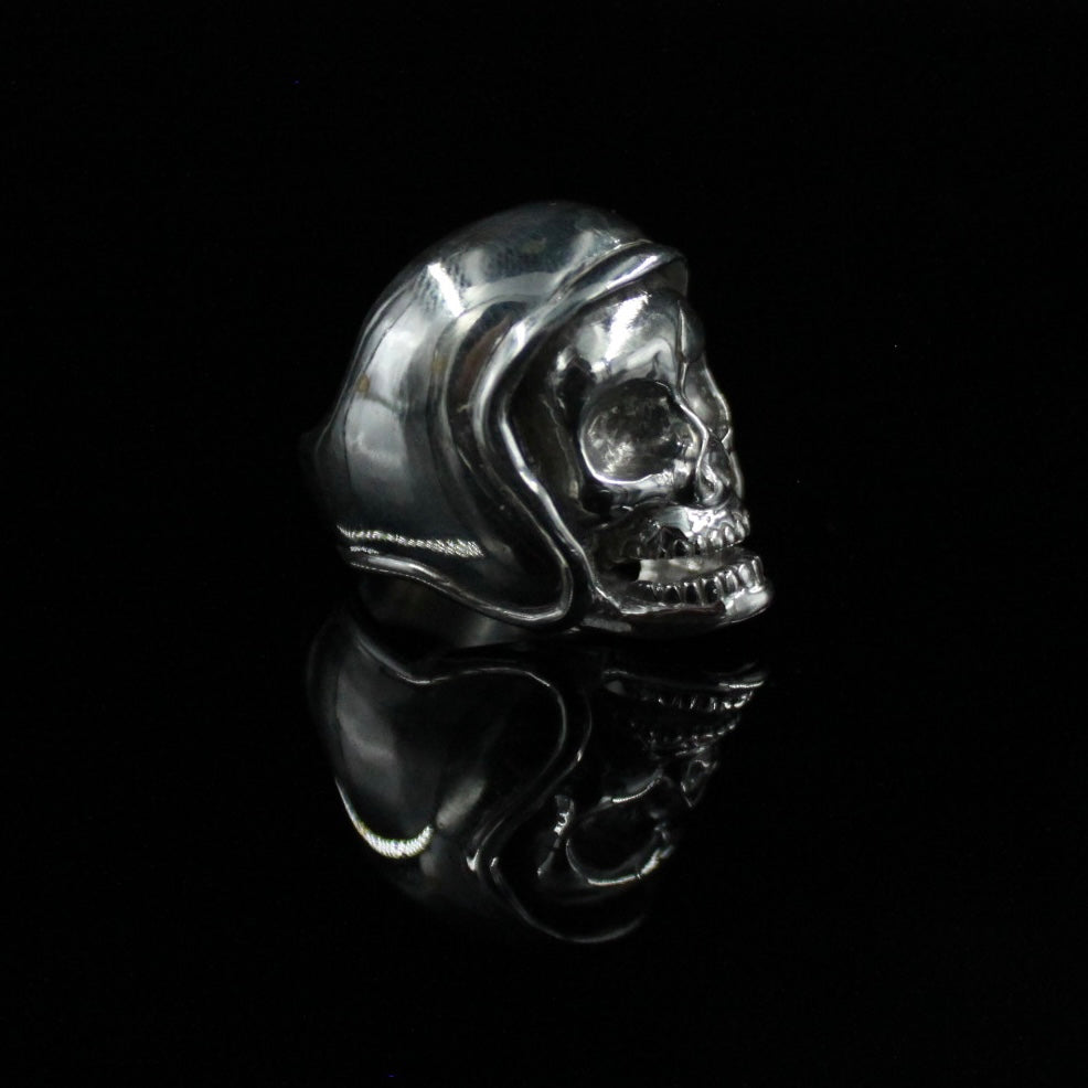 Biker Helmet Skull Ring