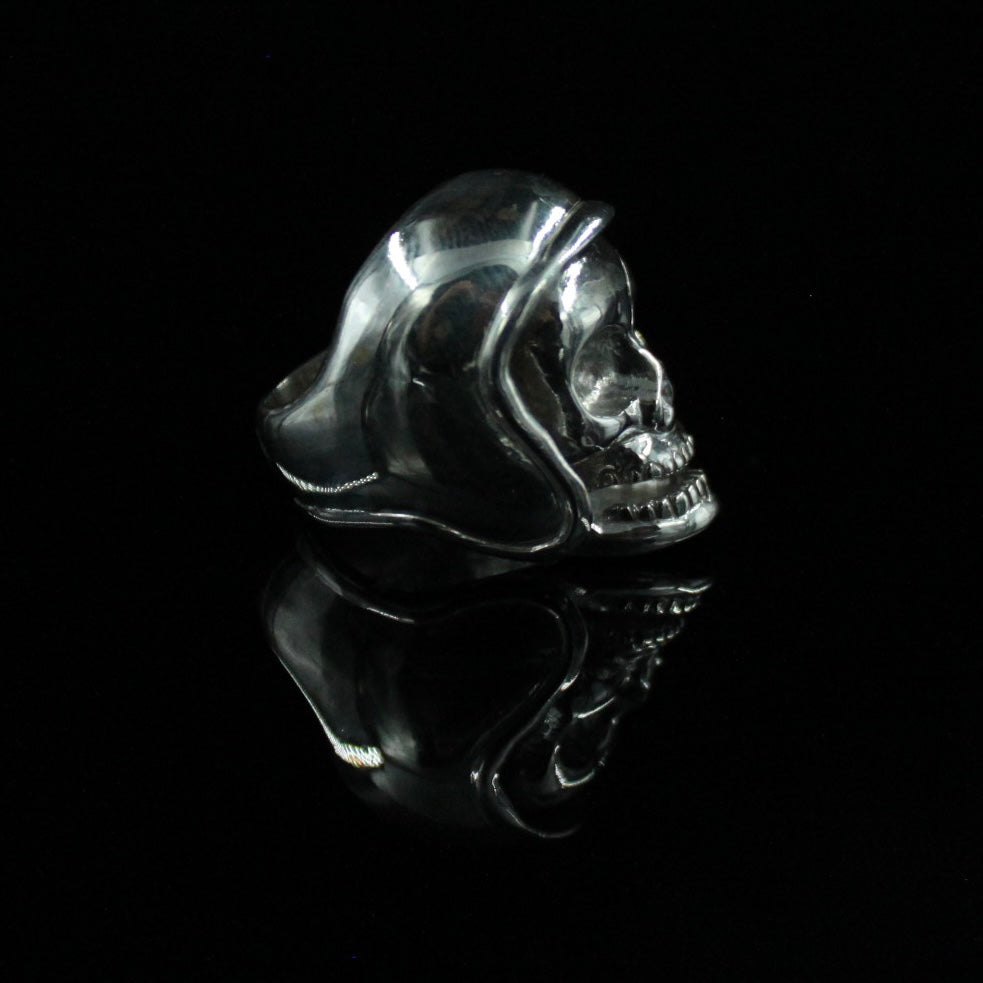 Biker Helmet Skull Ring