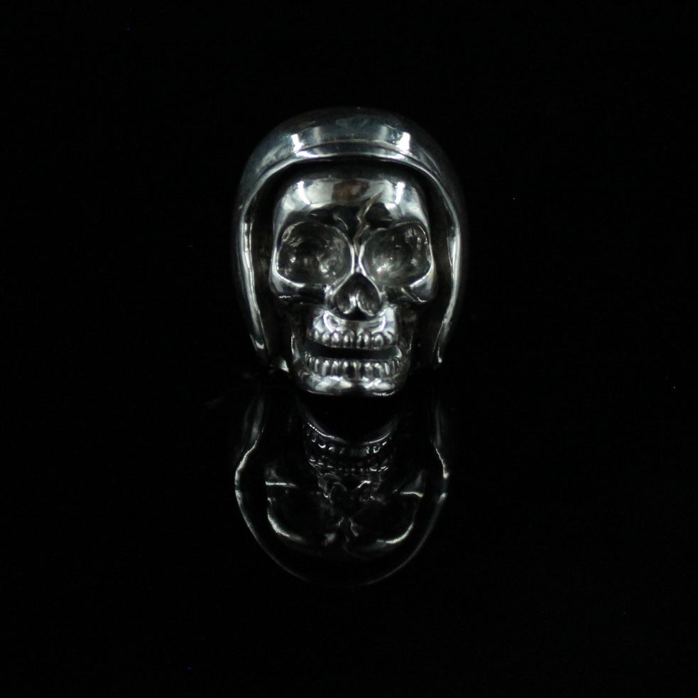 Biker Helmet Skull Ring