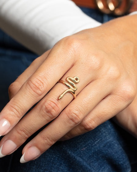 14K Snake Ring